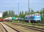 V 180-SP-020 (LKM 1966/280 003; 228 203) von SLG Spitzke Logistik - Dresden-Hafen, 16.06.2005