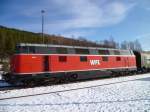 52 8131-6 ist am 11.12.11 mit einem Sonderzug von Nossen nach Johanngeorgenstadt unterwegs, hier die Schublok der WFL Lok 20 (228 501-3) im Bahnhof Johanngeorgenstadt.