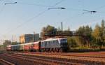 Am 14.09.2013 zieht E18 047 einen privaten Sonderzug von Leipzig Hbf.