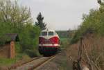 EBS 118 757-3 als Tfzf von Karsdorf nach Weimar, am 17.04.2014 in Höhe des ehem.