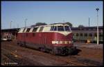 118128 rangiert im Grenzbahnhof Oebisfelde am 16.9.1990.