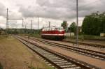 Zum Bahnhofsfest am 13.05.2006 in Glauchau(Sachs.) wurden mit der 118 770 7 kurze Fhrerstandsmitfahrten angeboten.