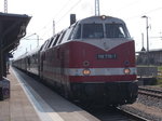 118 770 brachte,am 21.Mai 2016,die Rückfahrt des Sonderzuges Putbus-Leipzig bis Bergen/Rügen.