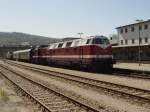 228 770 und 202 646 im Bahnhof Aue (15.04.07)