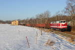 Schrotthändlerbedienung mit der MTEG 118 770 bei Plauen-Zellwolle am 15.02.2017 Aufgenommen. 