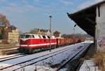 118 770-7 holte am 16.02.17 einen Schrottzug in Plauen/V. bei einem Schrotthändler ab. Hier der Zug in Plauen/V. unterer Bahnhof.