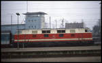 228788 ist hier am 5.3.1995 um 16.30 Uhr mit einem Nahverkehrszug aus Nordhausen in Altenbeken angekommen.