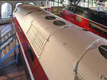 Die die Ostdeutsche Diesellokomotive 118 075 im Deutschen Technikmuseum Berlin.