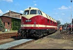 Nachschuss auf 228 585-6 (118 552-9 | DR V 180 052) der ITL Eisenbahngesellschaft mbH (ITL), die, zur Vorbereitung der Lokparade, anlässlich des 28.