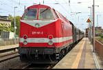 Nachschuss auf 229 181-3 (119 181-6) der Cargo Logistik Rail Service GmbH als verspäteter Sonderzug von Magdeburg Hbf nach Freyburg(Unstrut) über Sangerhausen anlässlich des