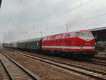 CLR mit 229 147-4 (92 80 1229 147-4 D-CLR) im Bahnhof Berlin Flughafen Schönefeld als Schublok bei der Dampfsonderfahrt zum Deutschen Technikmuseum Berlin der Eisenbahnfreunde Staßfurt.