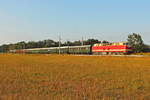 Der 119 158-4 auf der Rückfahrt von Rheinsberg (Mark) nach Schöneweide am 31.08.2019 in Nassenheide.