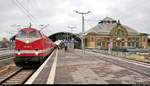 229 181-3 und 229 147-4 der Cargo Logistik Rail Service GmbH als InterRegio  Pommersche Bucht  (Sonderzug) von Erfurt Hbf nach Ostseebad Binz, veranstaltet von der Traditionsgemeinschaft Bw Halle P