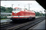 U-Boot DB 229120 ist hier solo am 10.9.1994 im HBF Erfurt unterwegs.