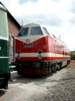 119 158 werend des Dresdener Dampflokfestes 2004