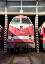 229 184-7 war beim Geraer Eisenbahnfest zusehn.