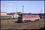 131005 fährt am 3.10.1990 durch den HBF Gotha.