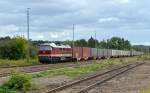 Mit einem Containerzug erreicht 321 012 am 01.09.13 Halle-Trotha.