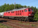 BR 232 347-5 rollt am Abend des 23.5.07 mit Kesselwagen auf der KBS 380 Richtung Hannover.