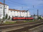 232 240 und 233 702 in Doppeltraktion bei der Durchfahrt durch Regensburg! (14.08.2007)