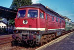 DR-Diesellok 132 074 am 19.07.1991 im Bf.