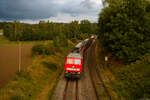 232 498 DB Cargo mit EZ 45366 (Cheb - Nürnberg Rbf) bei Reuth bei Erbendorf, 16.09.2021