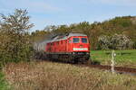 Ausfahrt des Kesselzuges aus Gera nach Leipzig mit der BBG 232 093 am 28.04.2026 