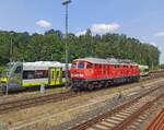 DB Cargo Ludmilla, 232 589-2 ( 9280 1232 589-2 D-DB) beim pausieren in Marktredwitz am 26.7.2026
