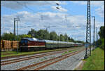 WFL 232 141-2 mit dem Sonderzug aus Potsdam am 08.08.2026 bei der nachmittaglichen Abstellung in Rostock Bramow.