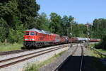 232 703 mit einem gemischten G�terzug aus Hof kommend am 29. Juni 2026 bei Windischeschenbach.