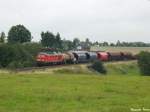 Zwischen den beiden Dampfzgen war 232 495-2 mit Gterzge 51657 unterwegs. Aufgenommen in Limbach/Vogtl. am 20.09.2008