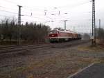 232 223-8 mit einem bauzug bei fulda 06.12.2008  