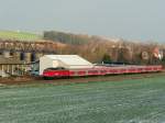 232-413 mit RE Altenburg-Erfurt Hbf am 13.12.09 bei Schmlln/Thr.