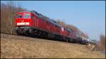 Am 04.03.2011 geballte Kraft: 232 093 & 232 800, gesehen in Miltitz-Roitzschen.
