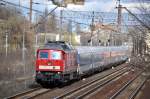 232 553-8 mit dem IC Stettin-Berlin-Prag bei der ausfahrt aus Stettin (31.03.2012)