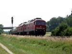 232 239 (MEG 314) und 232 448 mit Zementzug in Irrenlohe (14.07.2006)