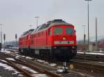232 569-4 und 233 452-2 beim Rangieren in Marktredwitz am 07.03.13