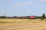 232 201 mit Güterzug am 23.07.2014 bei Lunden.
