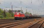 232 254-3 durchfährt am 01.09.2014 mit einem Kesselwagenzug Leipzig-Mockau.