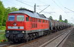 EBS 232 239-4 mit Kesselwagenzug (leer) Richtung Stendell am 09.05.18 Bf.