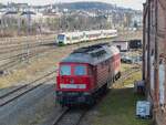 Bahnbetrieb Gera BBG Ludmilla 232 093-5 ( 9280 1232 093-5 D-GERA ) wartet am 26.2.2026 auf Arbeit.
