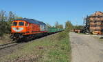 Voller Sandzug aus Kayna auf dem Weg zum Erzbunker Braunichswalde.