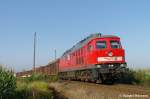 MEG 314 mit leeren Schotterzug nach Oling bei Stragrbchen am 26.08.2011