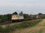 SGL V 300.18 mit einem Bauzug am 19.08.13 in Plauen/V.