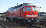 MEG - Mitteldeutsche Eisenbahn GmbH, Schkopau mit  232 489-5/315  (NVR: 92 80 1232 489-5 D-MEG ) am 28.01.20 Durchfahrt Bf.