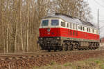 DB Cargo AG mit  232 105-7 auf Leerfahrt Richtung Angermünde 
Hier Bf Schönermark (bei Passow).
18/03/2020