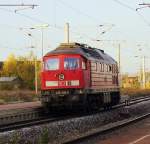 eine kaputte Ludmilla (232 455-6) blockierte am 23.10.2006 Gleis 2 im Bahnhof Artern.