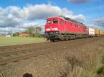 232 682-5 fhrt am 21.10.08 mit FZT 53601 kurz hinter Reinfeld nach Maschen Rbf.