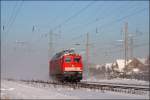 Und schonwieder eine Solofahrt... 232 388 ist nach Rodenhaus unterwegs. (05.01.2009)
