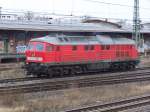 232 704 bei einer Rangierfahrt, am 12.02.2009, in Brandenburg Hbf.